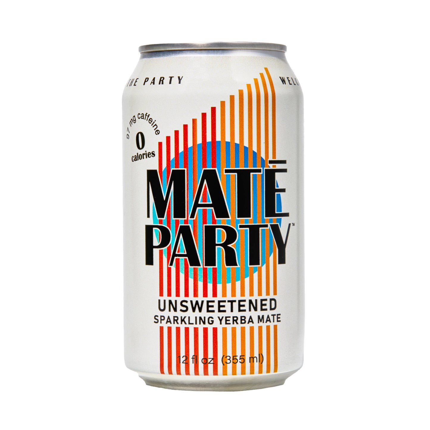 Maté Party unsweetened sparkling yerba mate in a 12oz standard size beer can 